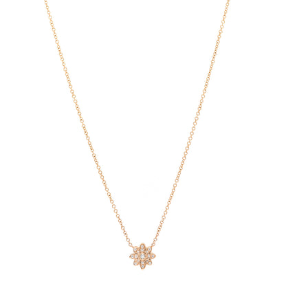 Tiffany 18K Rose Gold Diamond Enchant Flower Pendant Necklace 1 of 5