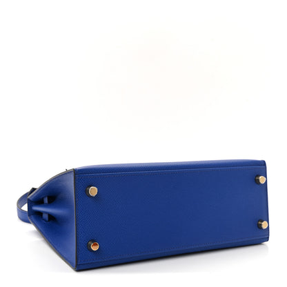 Hermes Epsom Kelly Sellier 25 Bleu Royal 6 of 19