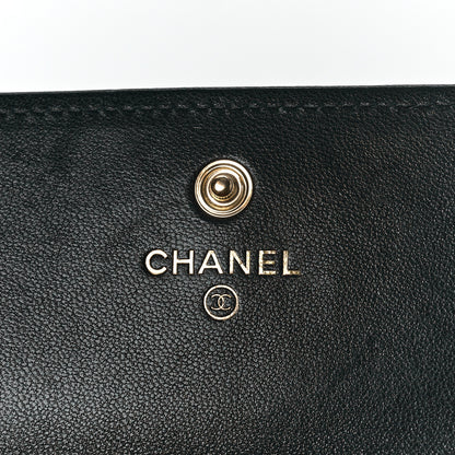 Chanel Lambskin Quilted Chanel 19 Flap Wallet Black 6 of 12