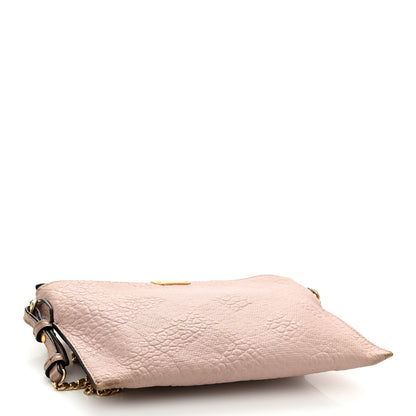 Burberry Signature Grain Calfskin Check Embossed Peyton Crossbody Clutch Bag Pale Orchid 4 of 17
