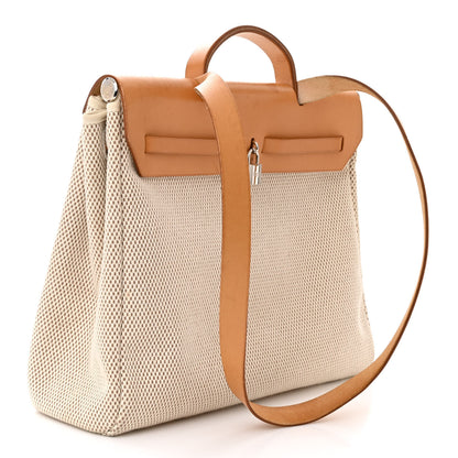 Hermes Toile Vache Calfskin Herbag 40 GM Natural 4 of 14