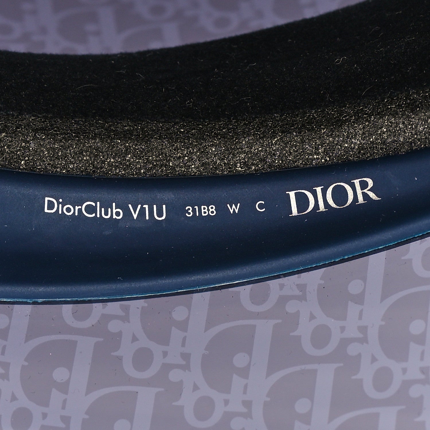 Christian Dior Oblique DiorClub V1U Sun Visor Blue 7 of 8