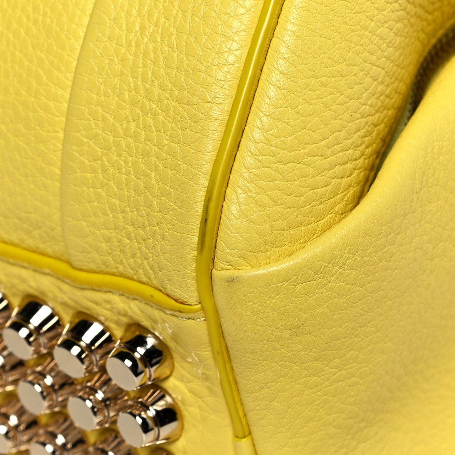 Pebbled Lambskin Rockie Yellow Gold Hardware