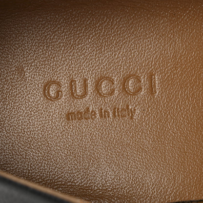 Gucci Goatskin Womens Horsebit Mid-Heel Loafers 39.5 Black 8 of 11