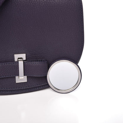 Delvaux Crispy Calfskin Mini Le Mutin Saddle Navy 8 of 9