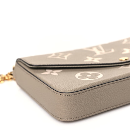 Louis Vuitton Empreinte Monogram Giant Felicie Pochette Tourterelle Creme 9 of 11