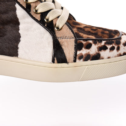 Christian Louboutin Calf Hair Animal Print Rantus Orlato Flat Sneakers 37.5 Multicolor 14 of 16