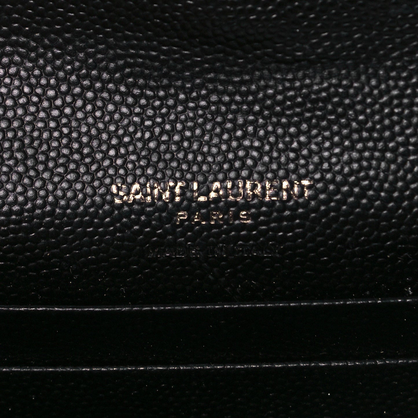 Grain De Poudre Matelasse Chevron Small Monochrome Monogram Envelope Wallet Black