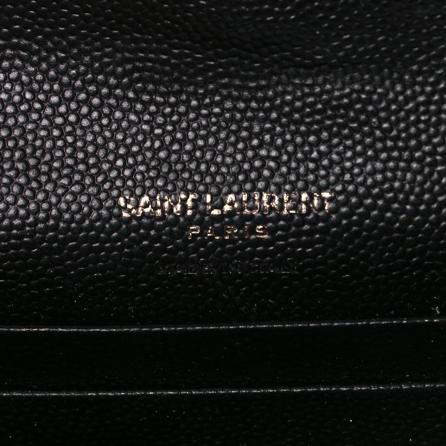 Saint Laurent Grain De Poudre Matelasse Chevron Small Monochrome Monogram Envelope Wallet Black 6 of 8