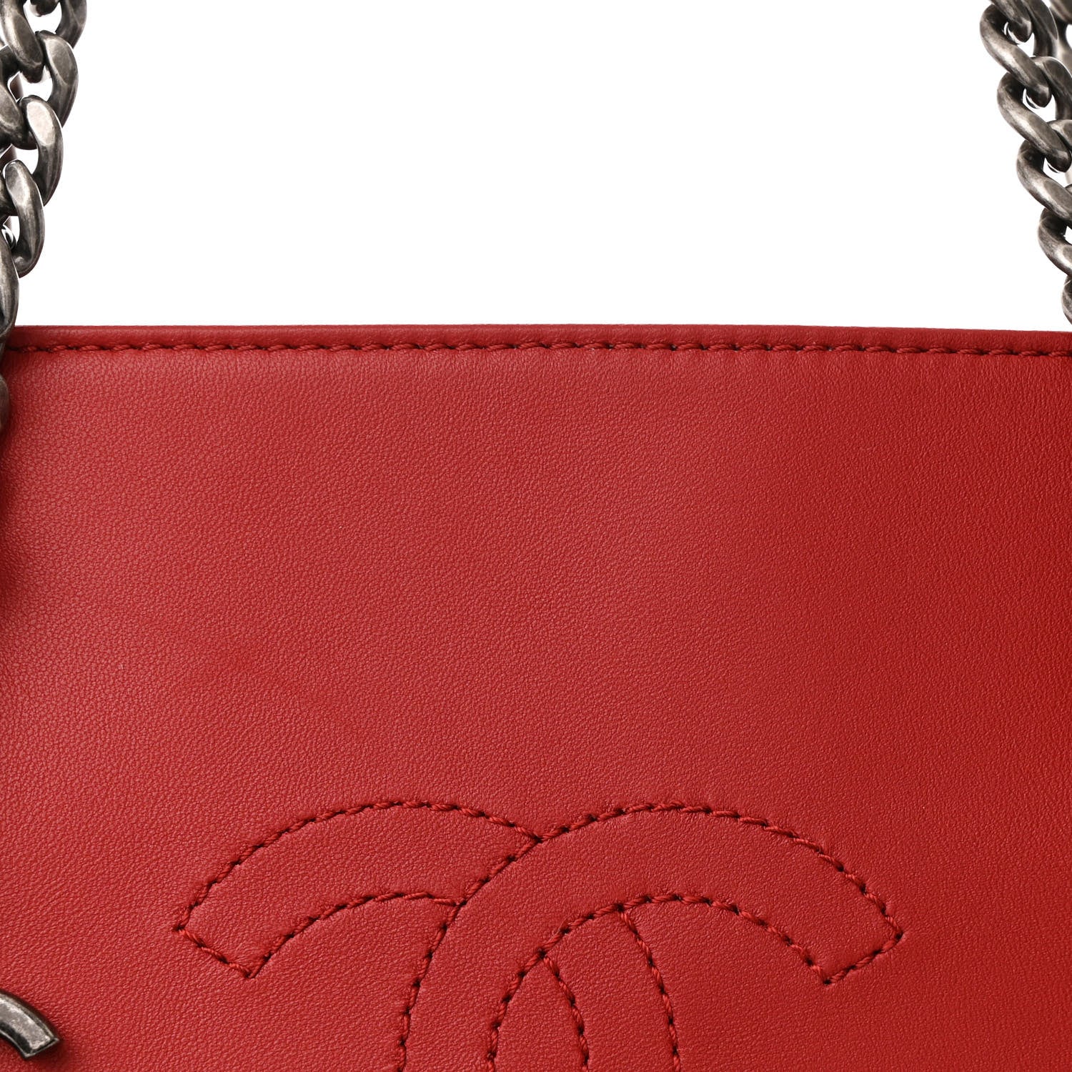 Chanel Lambskin Quilted Urban Delight Tote Red 8 of 12