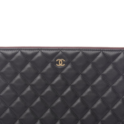 Chanel Lambskin Quilted Medium Cosmetic Case Black 12 of 13