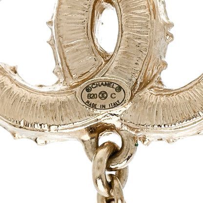 Chanel Pearl CC Chain Drop Earrings Gold 4 of 5