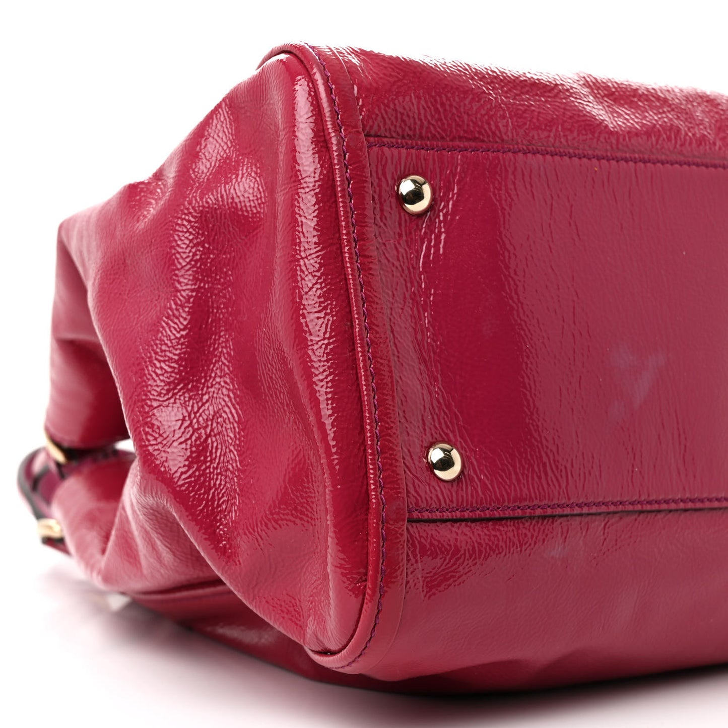 Vernice Naplack Medium Soho Shoulder Bag Bright Bouganville