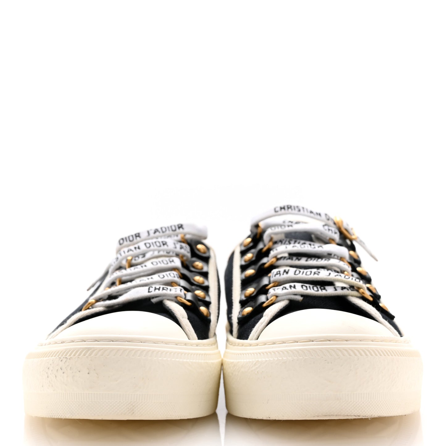 Canvas Walk'N'Dior Low Top Sneakers 36 Black