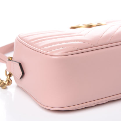 Gucci Calfskin Matelasse Small GG Marmont Chain Shoulder Bag Perfect Pink 8 of 10