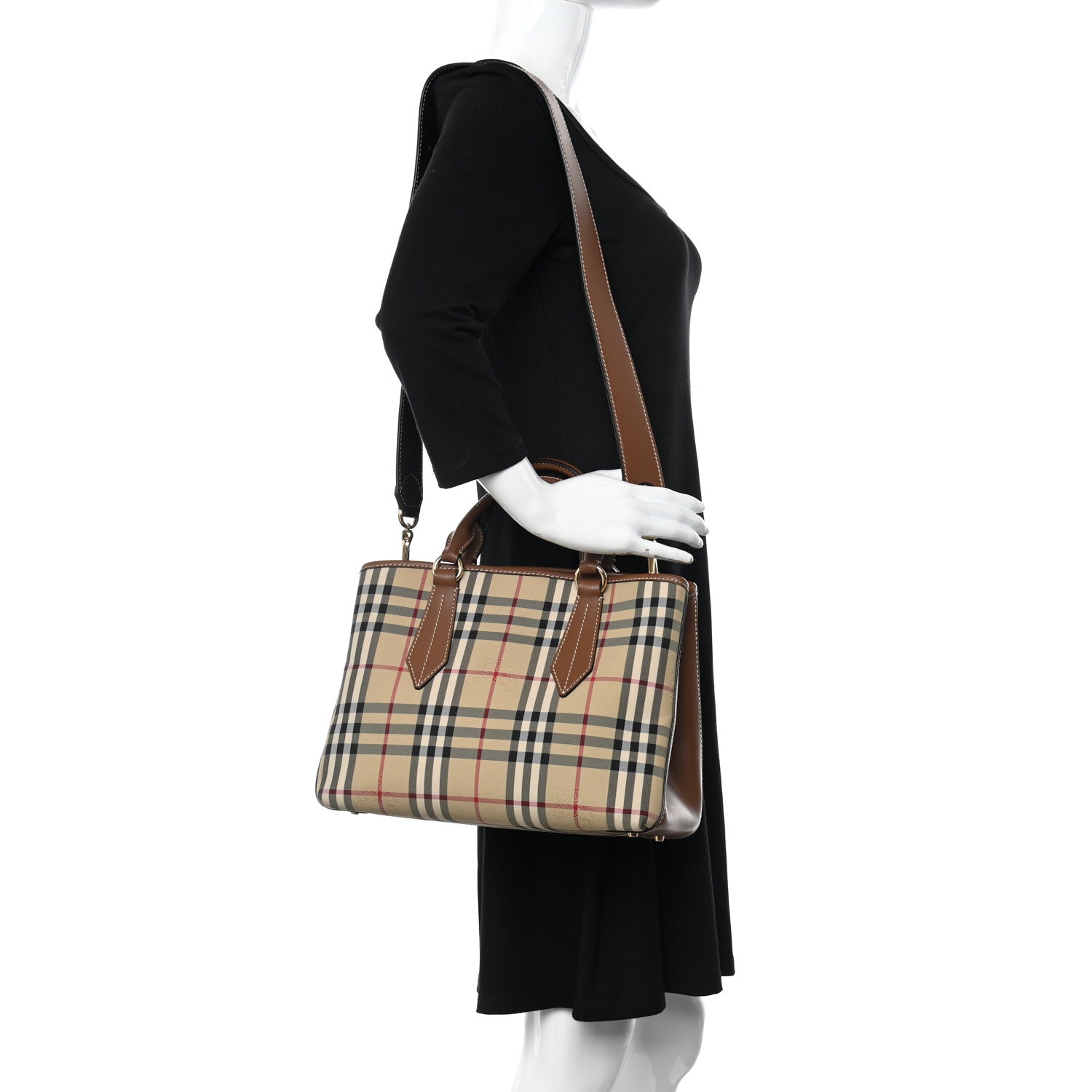 Burberry Horseferry Check Medium Ballingdon Tote Honey Tan 2 of 11