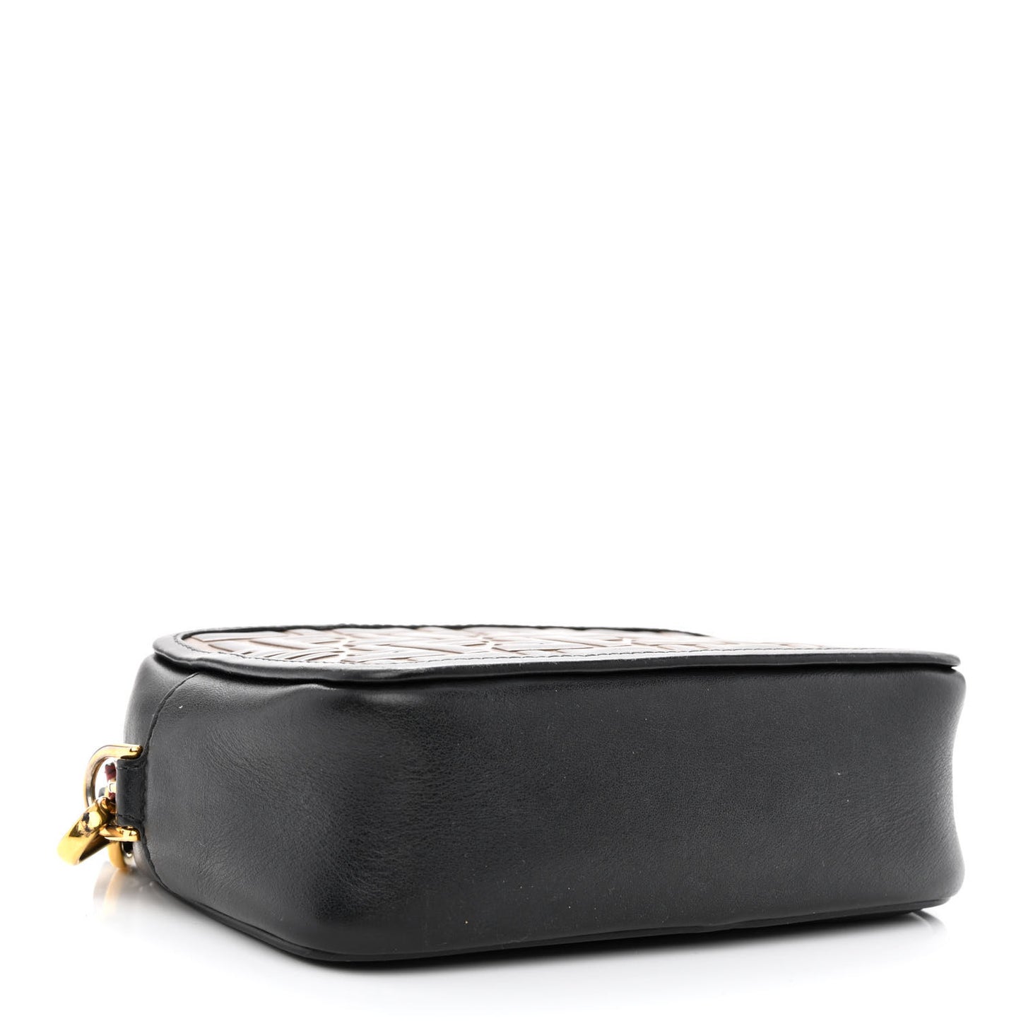 Vitello Century Bi-Color FF 1974 Embossed Mini Camera Case Maya Black