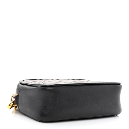 Fendi Vitello Century Bi-Color FF 1974 Embossed Mini Camera Case Maya Black 4 of 12