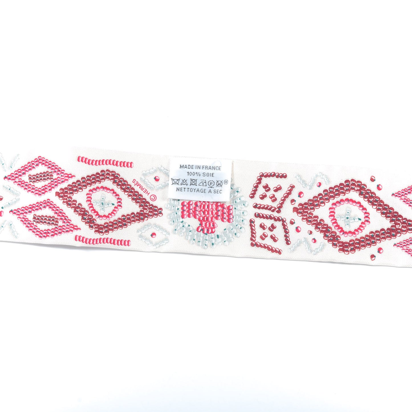 Silk Kelly En Perles Twilly Creme Framboise