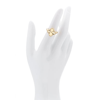 Van Cleef & Arpels 18K Yellow Gold Guilloche Vintage Alhambra Ring 51 5.75 2 of 5