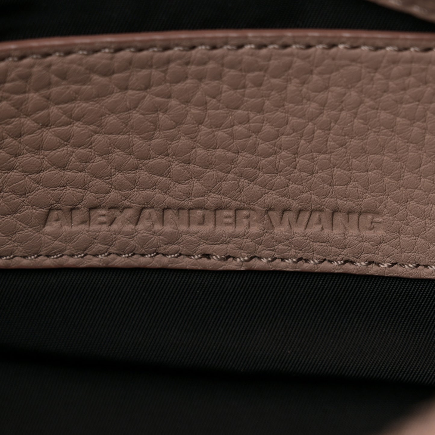 Pebbled Lambskin Mini Rockie Latte Rose Gold Hardware