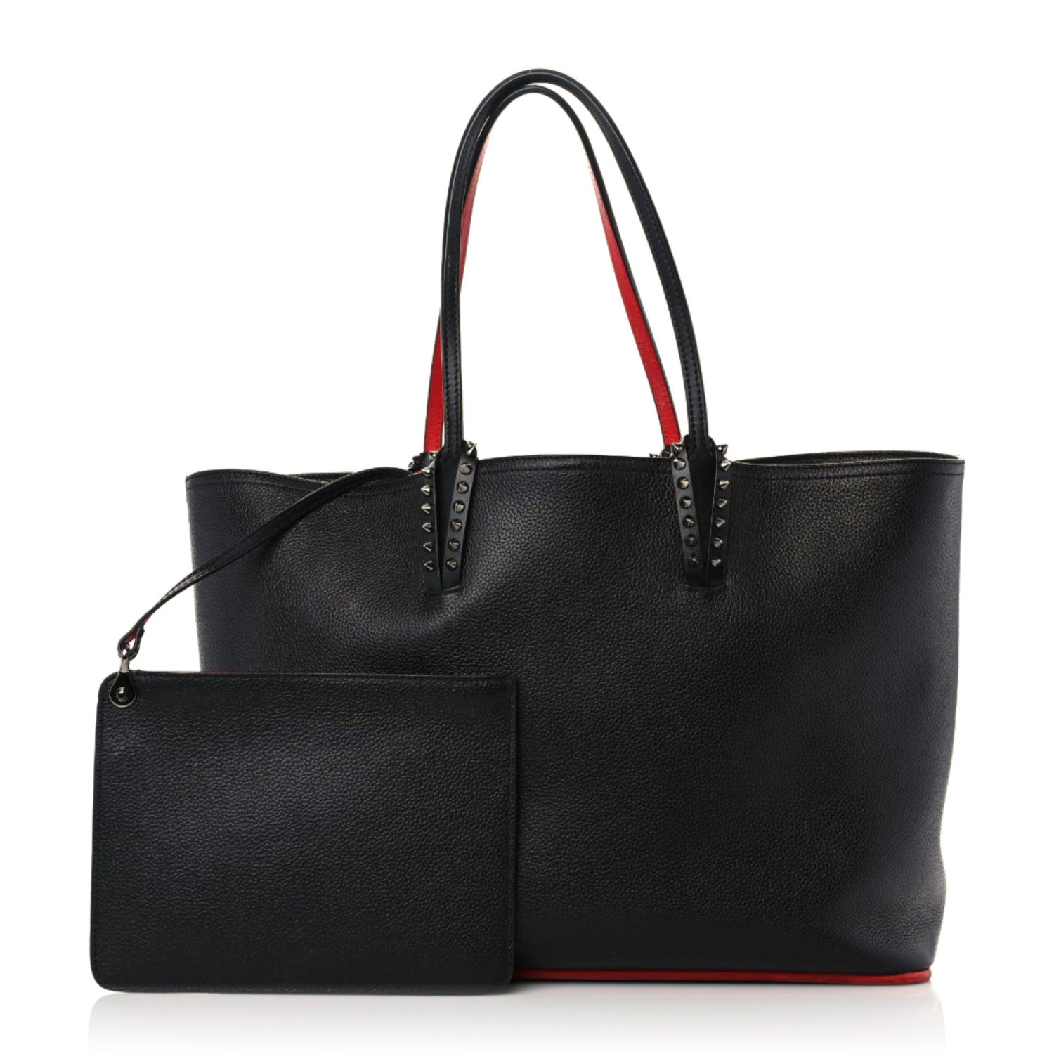 Christian Louboutin Calfskin Spikes East West Cabata Tote Black 1 of 20