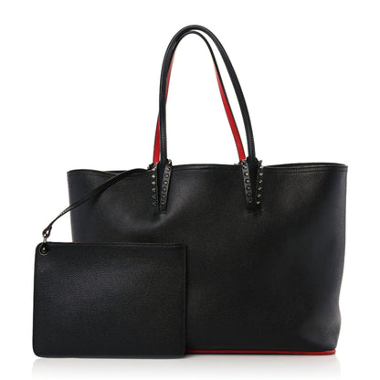Christian Louboutin Calfskin Spikes East West Cabata Tote Black 1 of 20