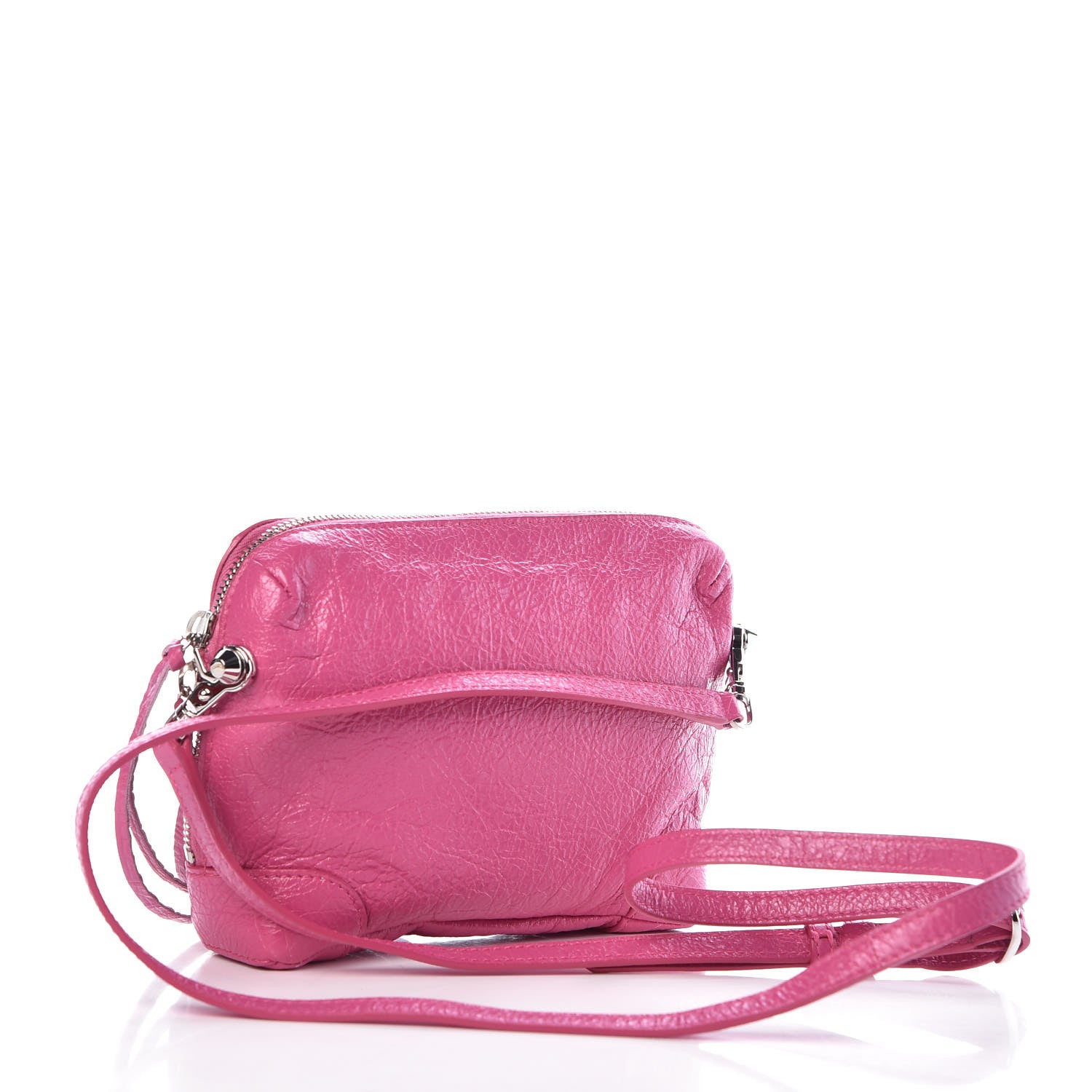 Balenciaga Agneau Arena Classic Silver Hardware XS Reporter Crossbody Rose Flamingo 3 of 8