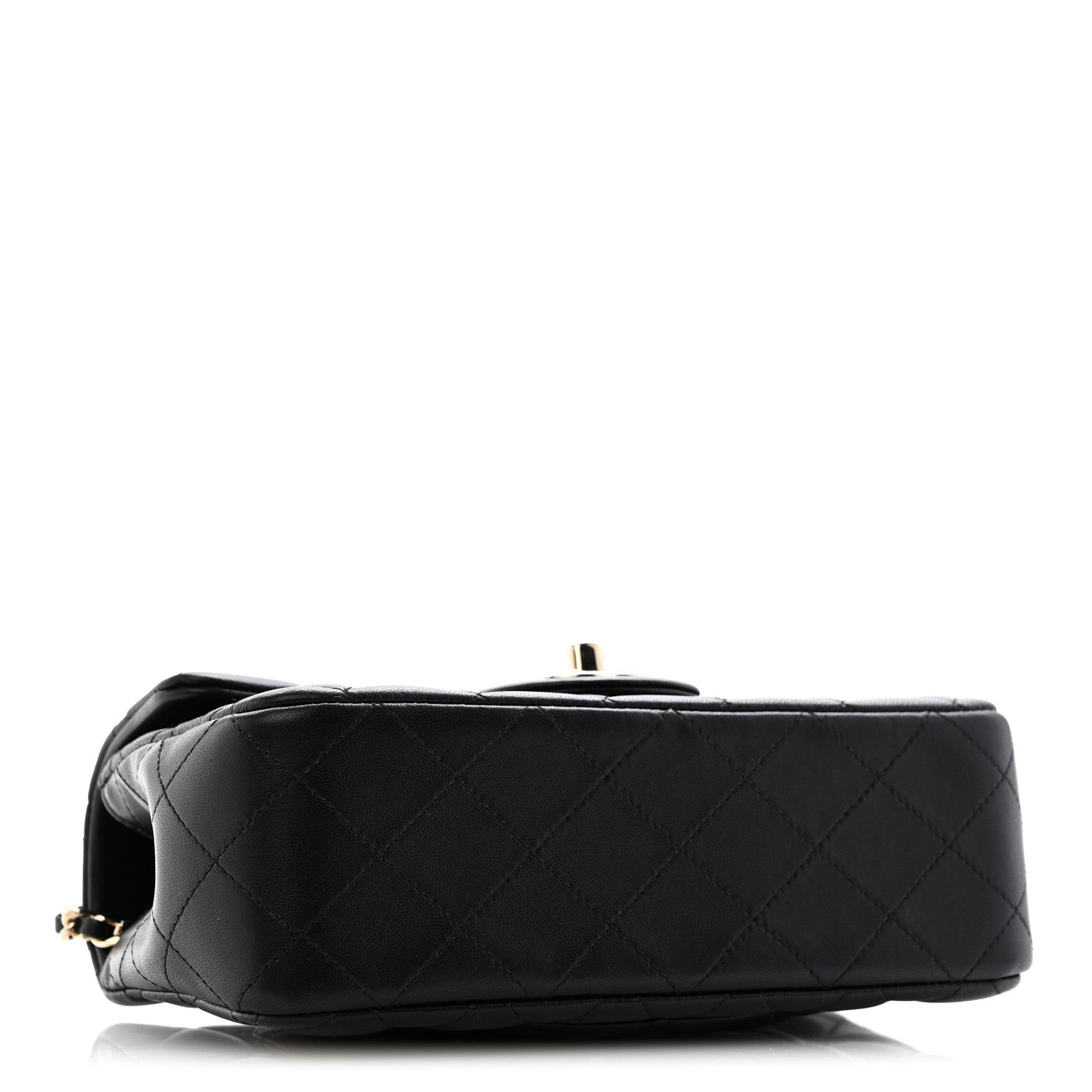 Chanel Lambskin Quilted Mini Top Handle Rectangular Flap Black 4 of 13