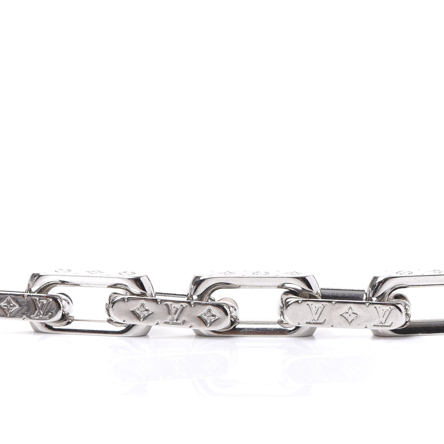 Louis Vuitton Monogram Chain Bracelet L Silver 5 of 6