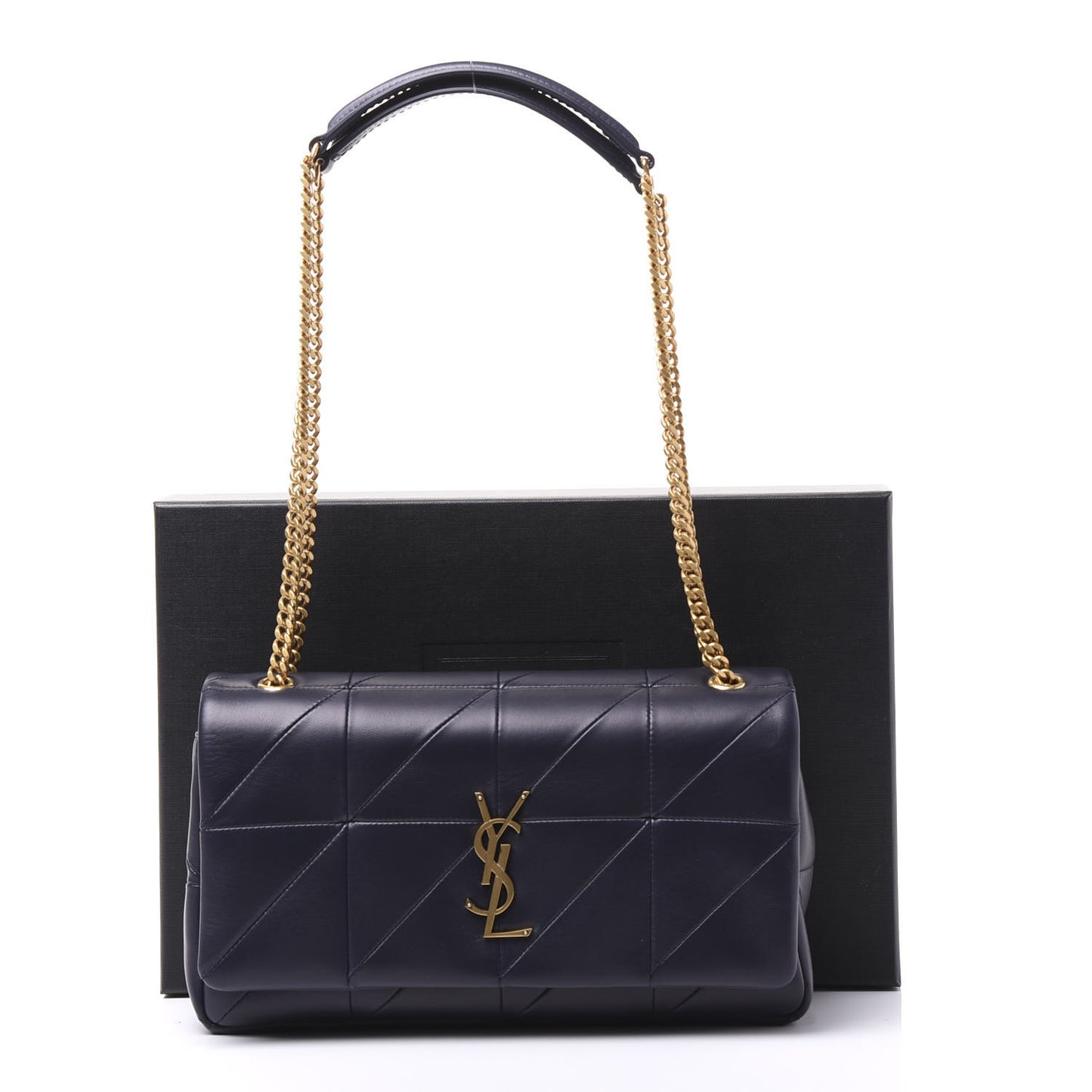 Lambskin Patchwork Monogram Medium Jamie Dark Notte