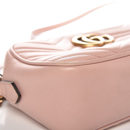 Gucci Calfskin Matelasse Small GG Marmont Chain Shoulder Bag Perfect Pink 8 of 15