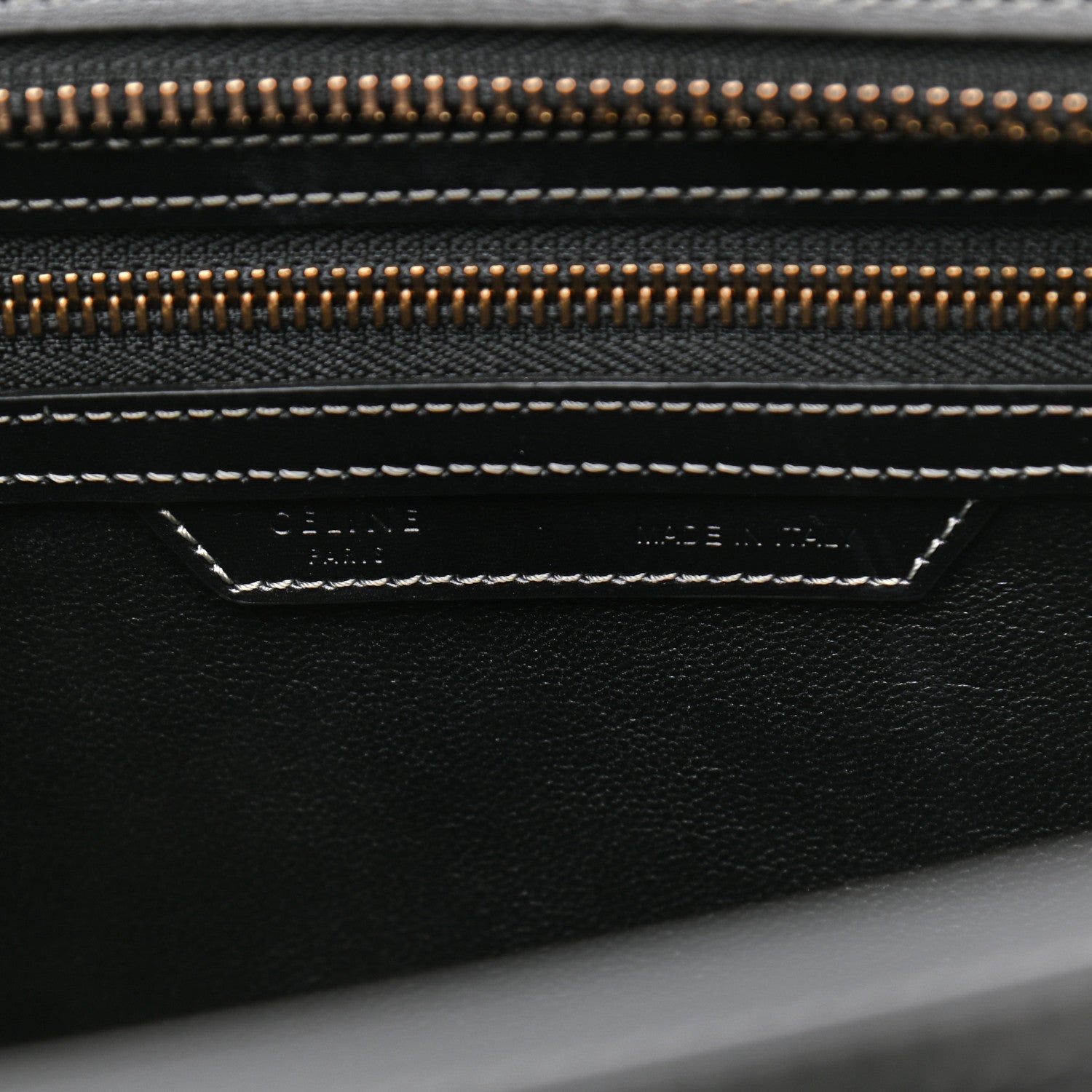 Celine Glazed Calfskin Micro Tri-Color Luggage Dark Blue 6 of 10