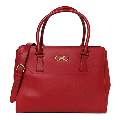Salvatore Ferragamo Saffiano Beky Tote Rosso 1 of 10