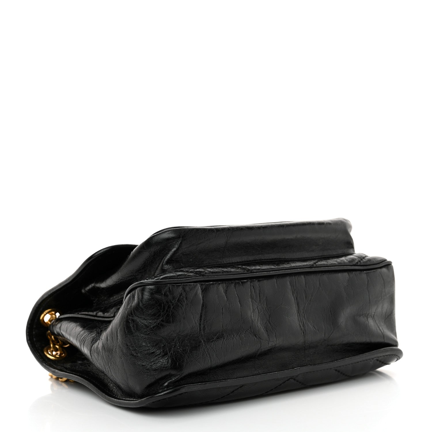 Saint Laurent Crinkled Calfskin Matelasse Monogram Medium Niki Chain Satchel Black 4 of 10