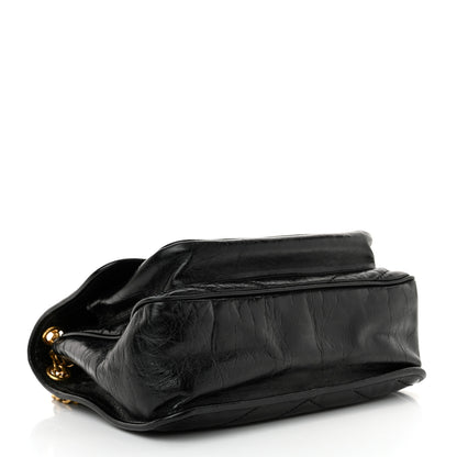 Saint Laurent Crinkled Calfskin Matelasse Monogram Medium Niki Chain Satchel Black 4 of 10
