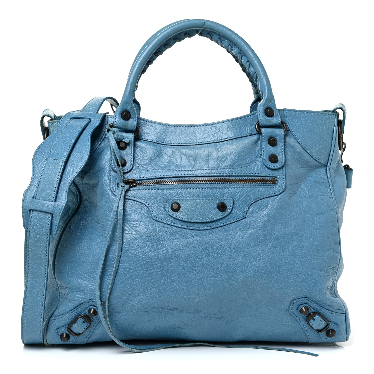 Balenciaga Agneau Classic Hardware Velo Bleu Indigo 3 of 17