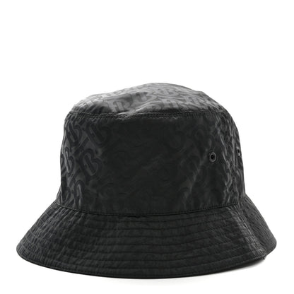 Burberry Nylon Jacquard TB Monogram Bucket Hat XL Black 1 of 7