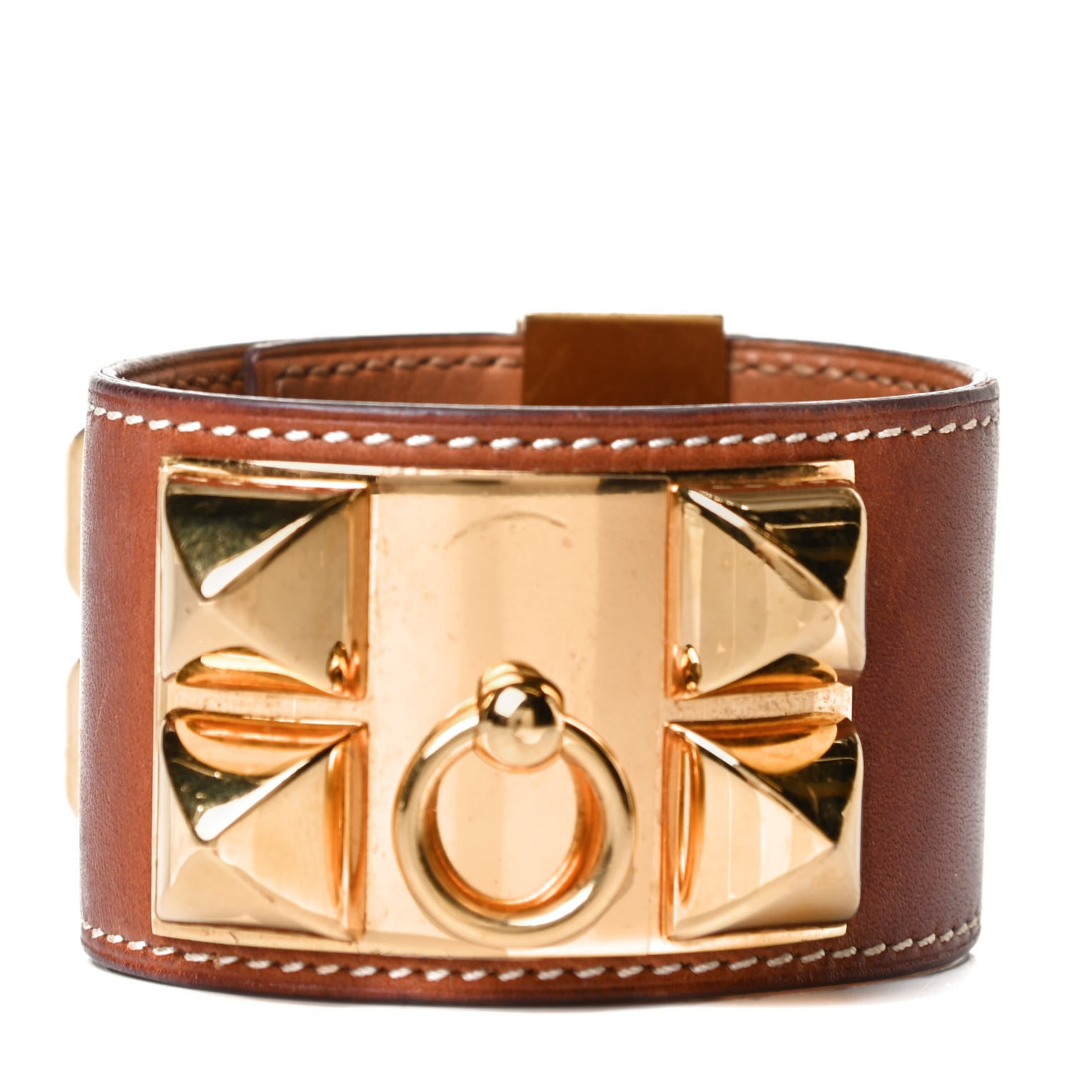 Hermes Barenia Collier de Chien CDC Bracelet S Fauve 2 of 7