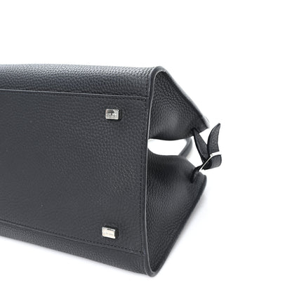 The Row Grained Calfskin Soft Margaux 10 Bag Black 9 of 9