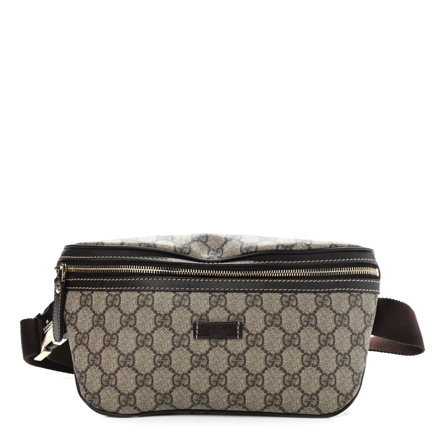 Gucci GG Supreme Monogram Belt Bag Dark Brown 1 of 11