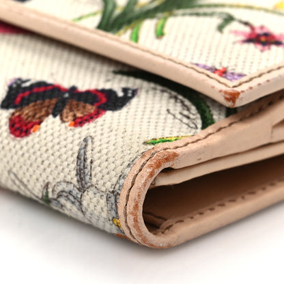 Gucci Canvas Floral Flora Hasler Continental Wallet White 8 of 13
