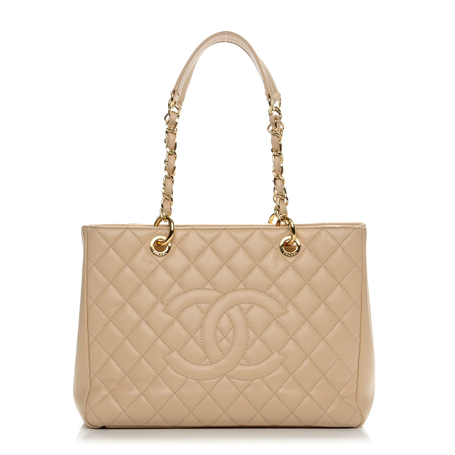 Chanel Caviar Quilted Grand Shopping Tote GST Beige Clair 1 of 7