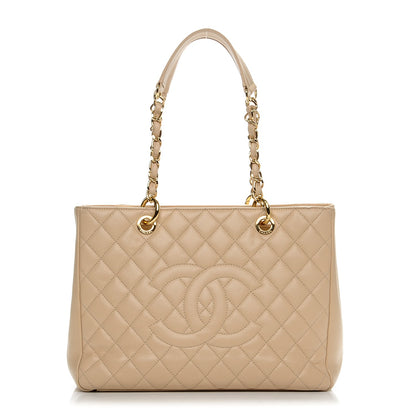 Chanel Caviar Quilted Grand Shopping Tote GST Beige Clair 1 of 7