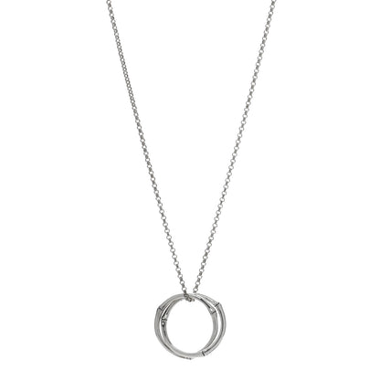 John Hardy Sterling Silver Bamboo Interlocking Pendant Necklace 1 of 4