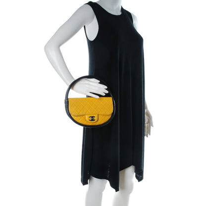 Chanel Quilted Lambskin Small Hula Hoop Flap Yellow 2 of 8