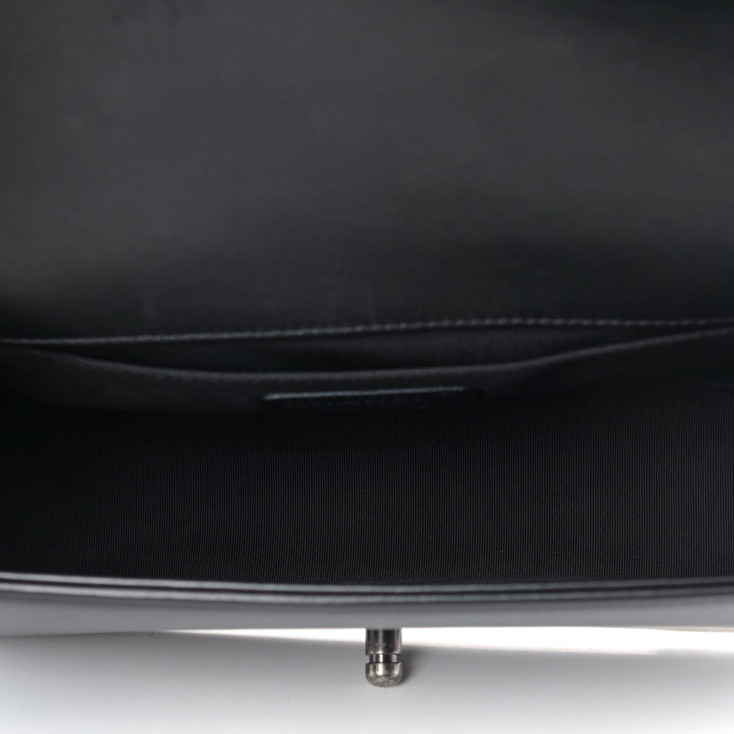 Lambskin Quilted Medium Boy Flap Black