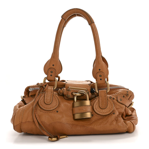 Calfskin Medium Paddington Satchel Tan