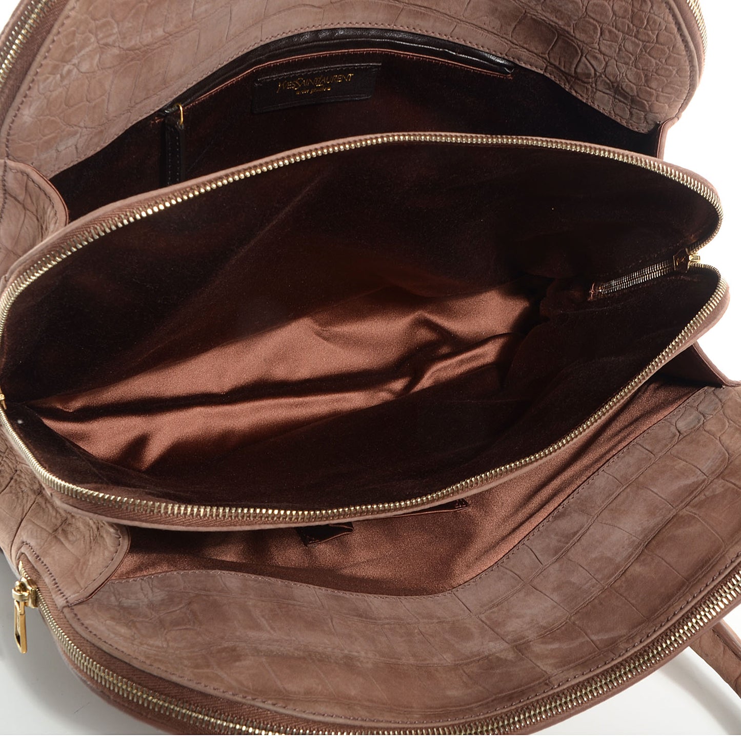 Crocodile Embossed Nubuck 32 Bag English Rose
