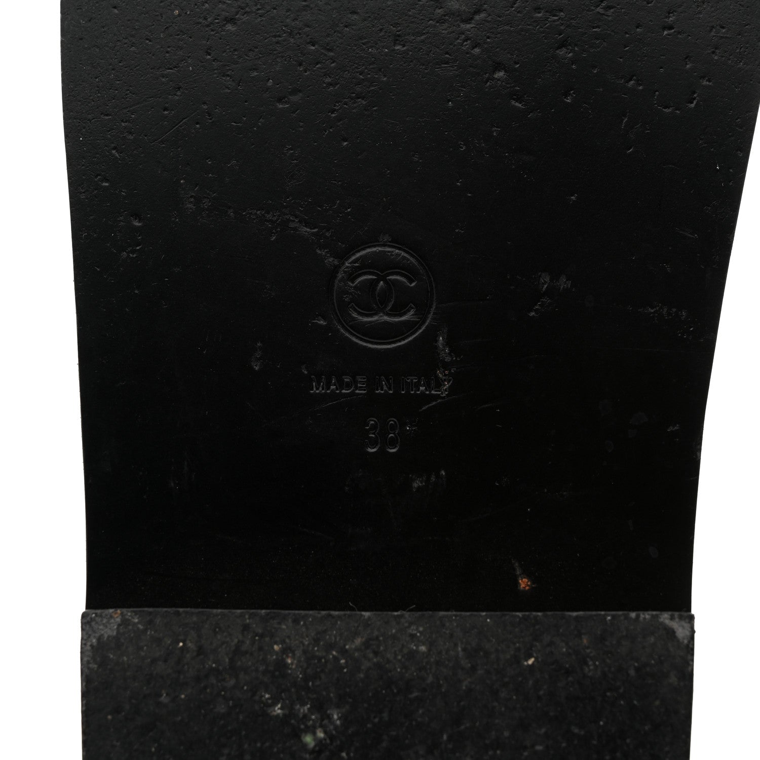 Chanel Lambskin Velcro Dad Sandals 38 Black 8 of 8
